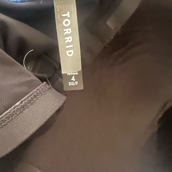 Torrid Floral One-Piece Swimsuit - Navy and Pink - Picture 3 of 5